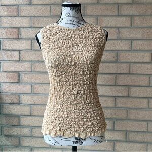 Cream and tan  tank top